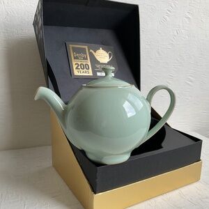 Denby Pottery Bicentenary ‘One Cup Teapot Pure Green’ 2009 Anniversary Tea Pot